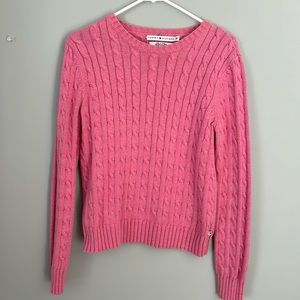 Tommy Hilfiger Barbie Pink Cableknit Sweater